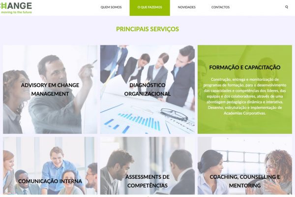 ecrã o que fazemos mychange